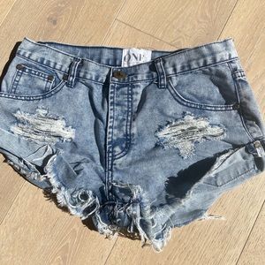 One teaspoon denim shorts